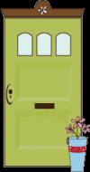 Shabby Green Door